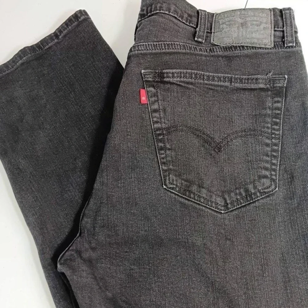 Levis‎ 505 Jeans Mens 38x30 Straight Fit Denim Classic Five Pocket Black